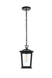Cayman 7" Outdoor Lantern Pendant in Black