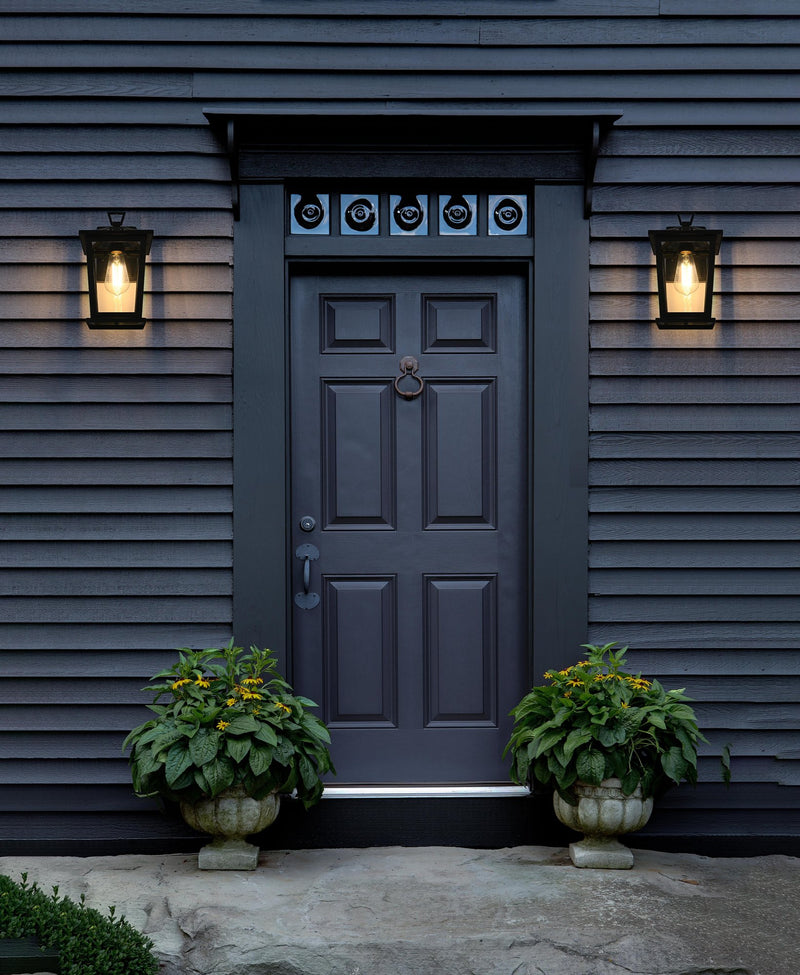 Cayman 7" Outdoor Wall Lantern in Black