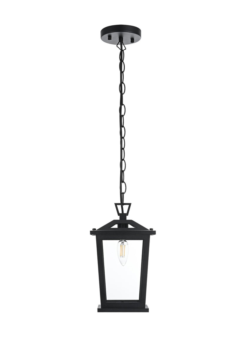 Berks Outdoor Lantern Pendant in Black