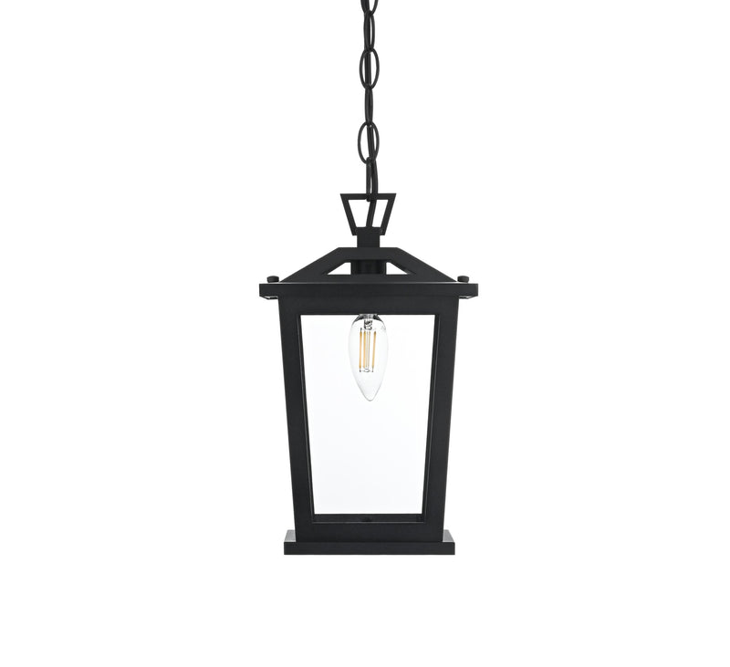 Berks Outdoor Lantern Pendant in Black