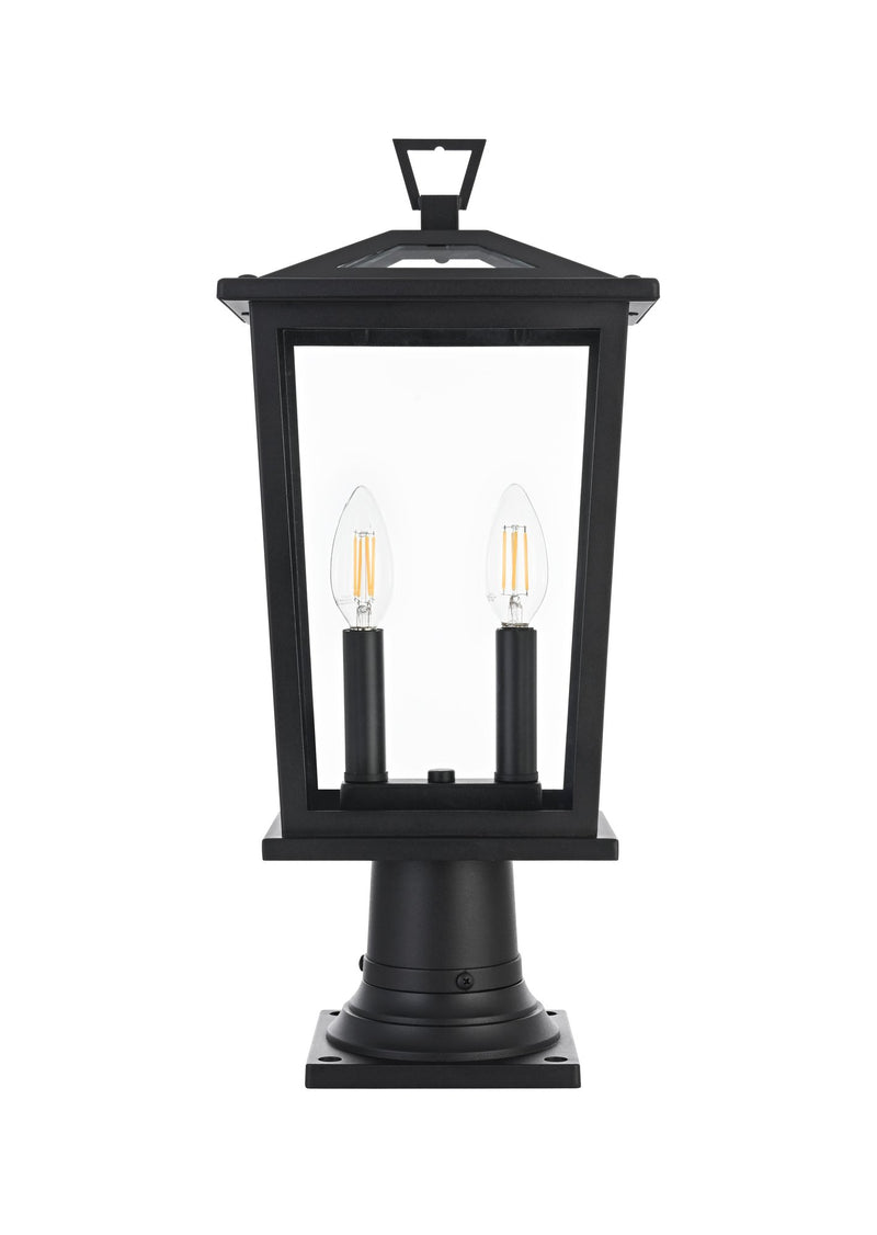 Berks 2-Light Outdoor Post Light in Black