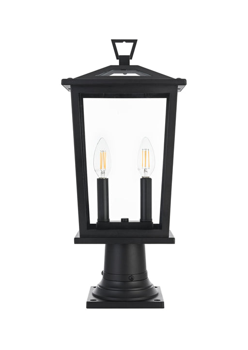 Berks 2-Light Outdoor Post Light in Black