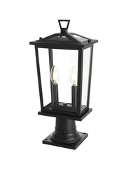 Berks 2-Light Outdoor Post Light in Black