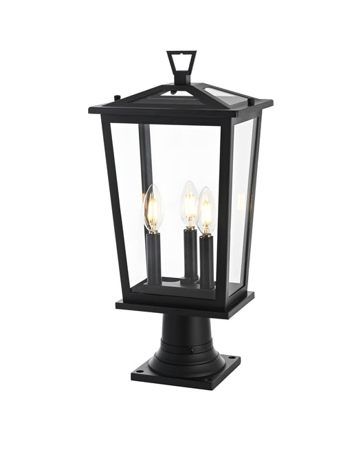 Berks 3-Light Outdoor Post Light in Black