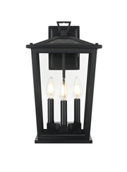 Berks 3-Light Outdoor Wall Lantern in Black