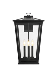 Berks 3-Light Large Outdoor Wall Lantern in Black