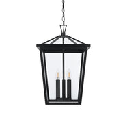 Oxford 3-Light Outdoor Lantern Pendant in Black