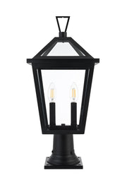 Frankford 10" 2-Light Outdoor Post Light in Black
