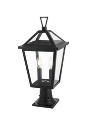 Frankford 10" 2-Light Outdoor Post Light in Black