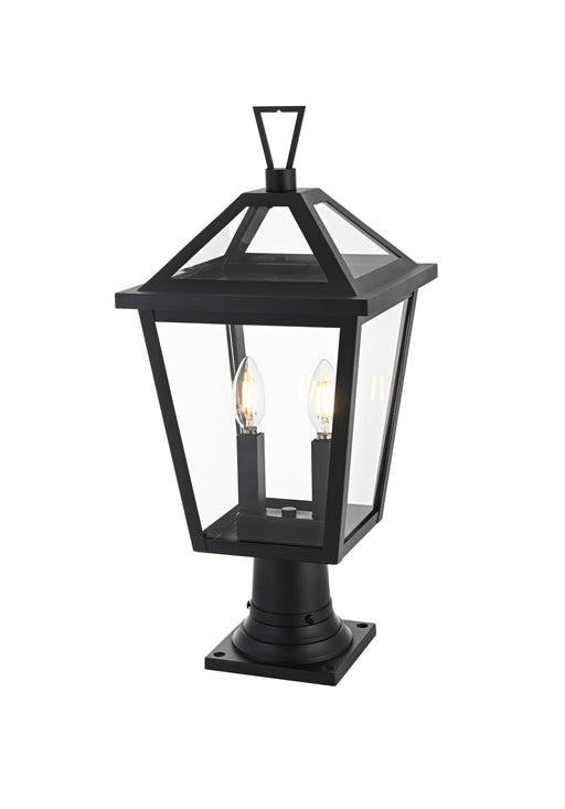 Frankford 10" 2-Light Outdoor Post Light in Black