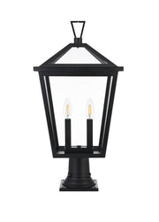 Frankford 12" 2-Light Outdoor Post Light in Black