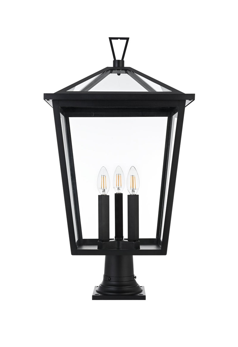 Oxford 3-Light Outdoor Post Light in Black