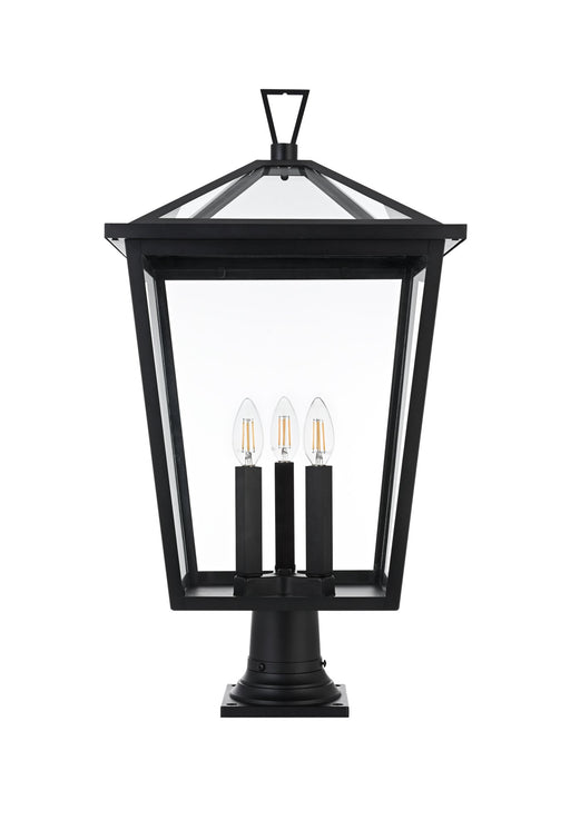 Oxford 3-Light Outdoor Post Light in Black