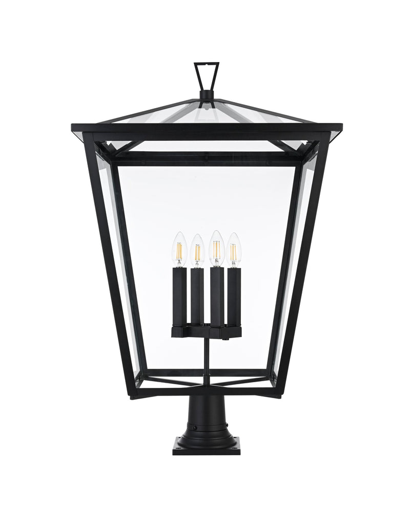 Oxford 4-Light Outdoor Post Light in Black