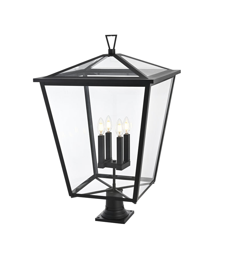 Oxford 4-Light Outdoor Post Light in Black