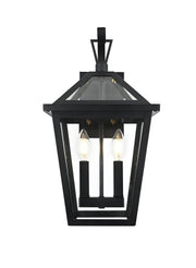 Frankford 10" 2-Light Outdoor Wall Lantern in Black
