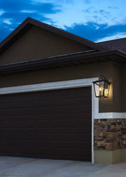Frankford 10" 2-Light Outdoor Wall Lantern in Black