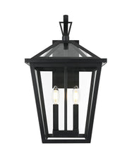 Frankford 12" 2-Light Outdoor Wall Lantern in Black