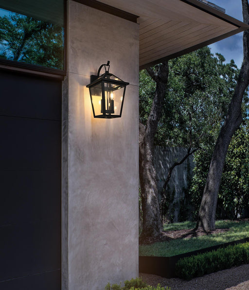 Frankford 12" 2-Light Outdoor Wall Lantern in Black
