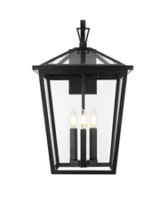 Oxford 3-Light Outdoor Wall Lantern in Black