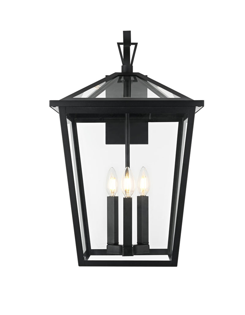 Oxford 3-Light Outdoor Wall Lantern in Black