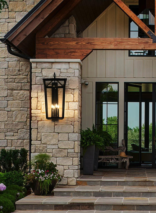 Frankford 16" 4-Light Outdoor Wall Lantern in Black