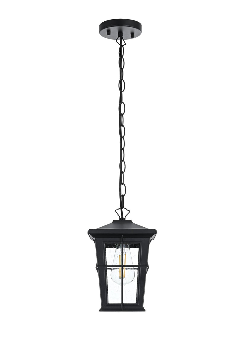 Bodine Outdoor Lantern Pendant in Black