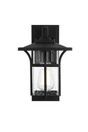 Woodstock Outdoor Wall Lantern in Black
