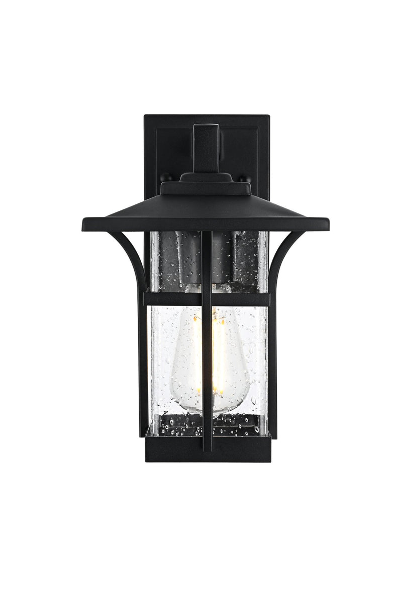 Woodstock Outdoor Wall Lantern in Black