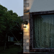 Woodstock Outdoor Wall Lantern in Black