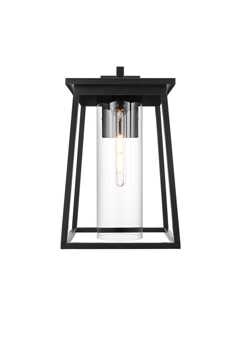 Lambert 11" Outdoor Wall Lantern in Black