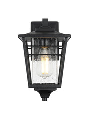 Croskey Outdoor Wall Lantern in Black