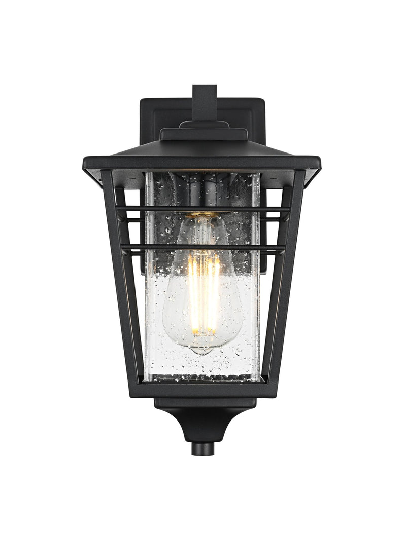 Croskey Outdoor Wall Lantern in Black