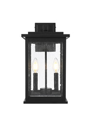 Ringgold 2-Light 8.5" Outdoor Wall Lantern in Black