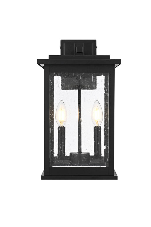 Ringgold 2-Light 8.5" Outdoor Wall Lantern in Black