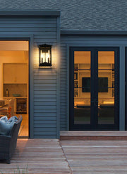 Ringgold 2-Light 8.5" Outdoor Wall Lantern in Black