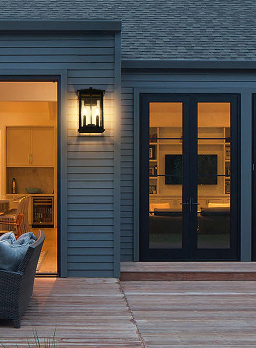 Ringgold 2-Light 8.5" Outdoor Wall Lantern in Black