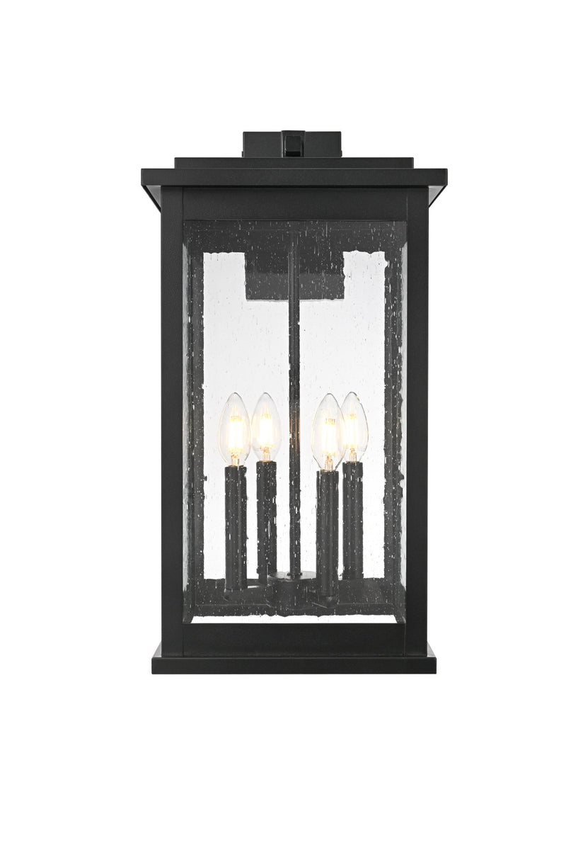 Ringgold 4-Light 11" Outdoor Wall Lantern in Black