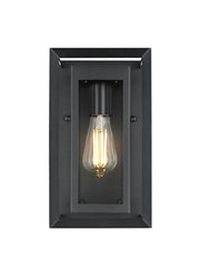 Etting Small Outdoor Wall Sconce in Black
