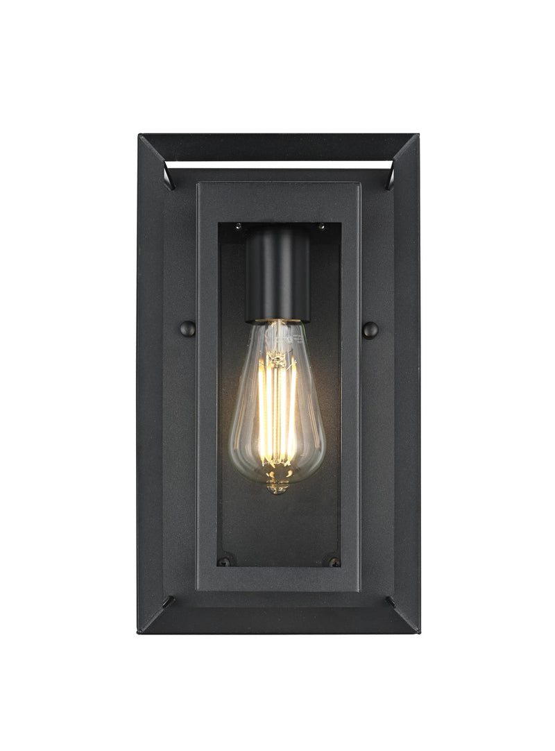 Etting Small Outdoor Wall Sconce in Black
