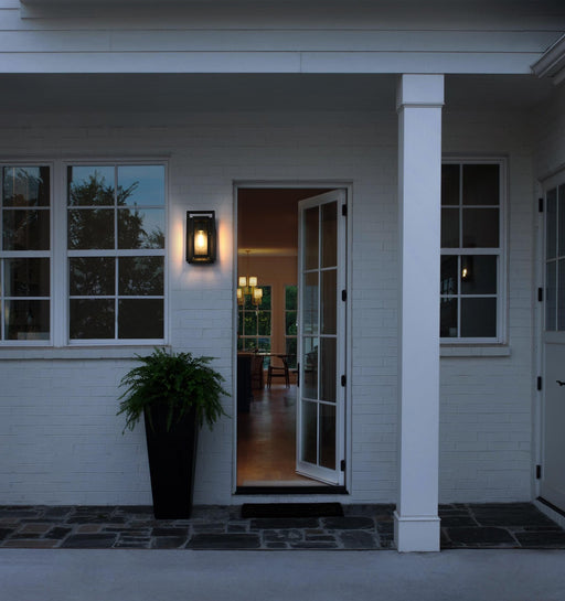 Etting Small Outdoor Wall Sconce in Black
