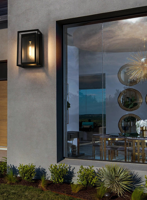 Etting Medium Outdoor Wall Sconce in Black