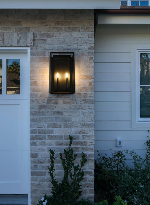 Etting Large 2-Light Outdoor Wall Sconce in Black