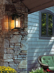 Morse Large Outdoor Wall Lantern in Black