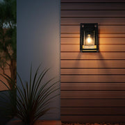 Morse Small Outdoor Wall Lantern in Black