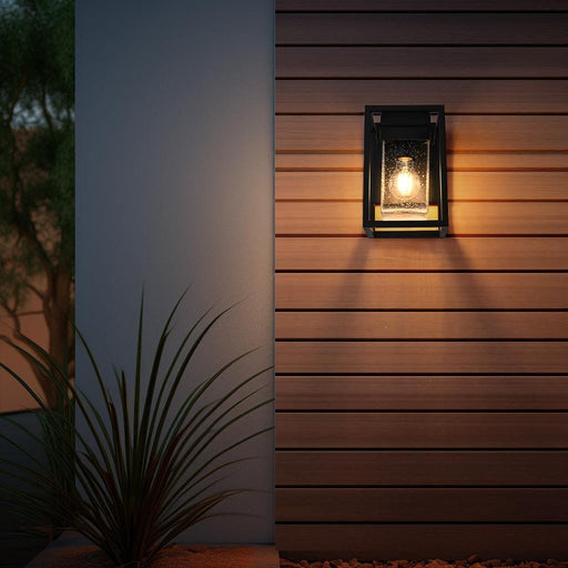 Morse Small Outdoor Wall Lantern in Black