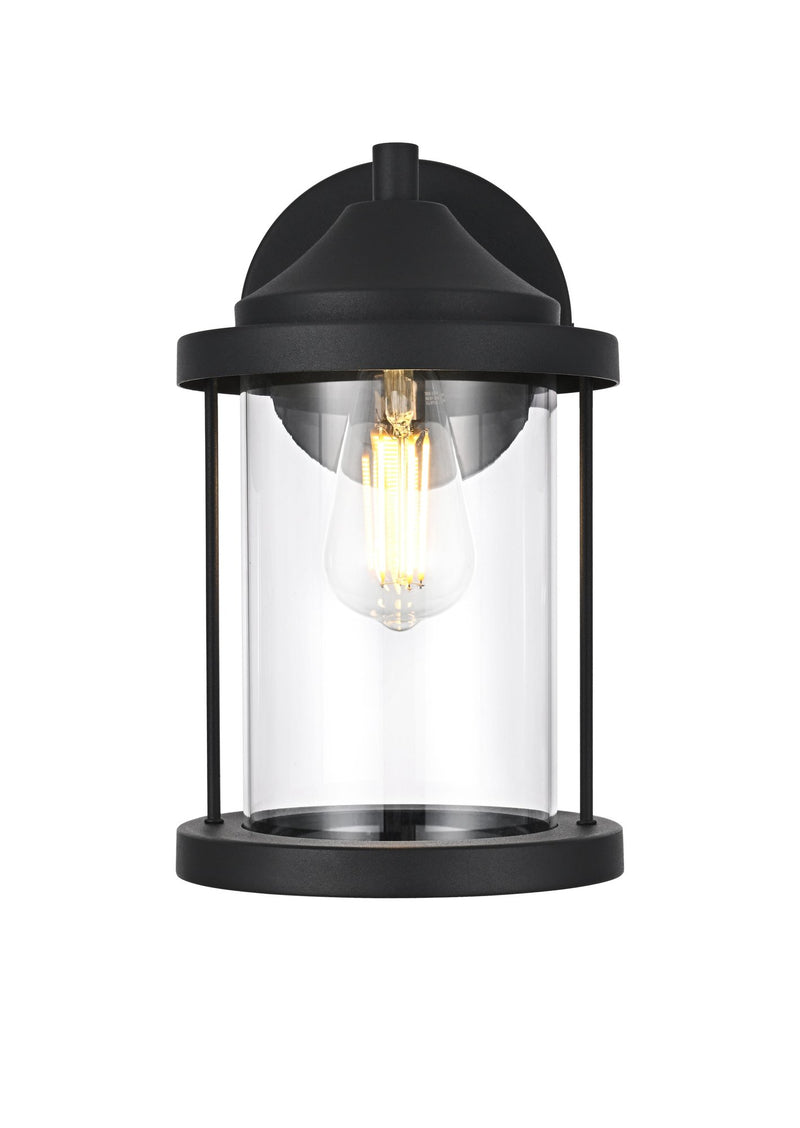 Roy 7" Outdoor Wall Sconce in Black