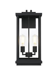 Theodore 2-Light Outdoor Wall Lantern in Black