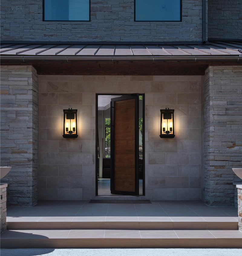 Theodore 2-Light Outdoor Wall Lantern in Black
