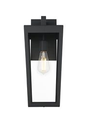 William 8" Outdoor Wall Lantern in Black